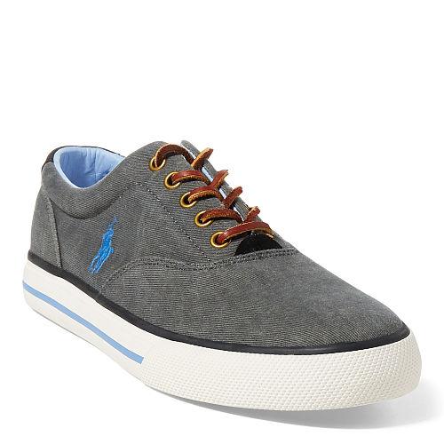 Polo Ralph Lauren Vaughn Washed Twill Sneaker Black