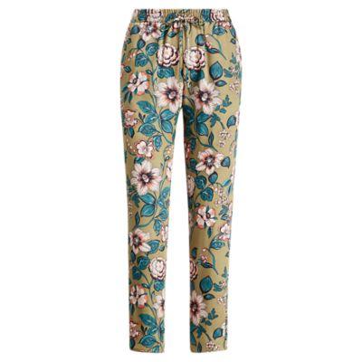 Ralph Lauren Floral-print Twill Pant Olive Multi