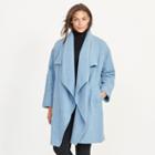 Ralph Lauren Lauren Woman Draped Merino Wool Jacket Dark Blue