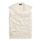 Ralph Lauren Cable Cotton-cashmere Vest Cream