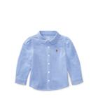 Ralph Lauren Cotton Oxford Shirt Harbor Island Blue/white 3m
