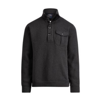 Ralph Lauren Fleece Half-zip Pullover Black Marl Heather