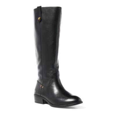 Ralph Lauren Maskin Burnished Leather Boot Black