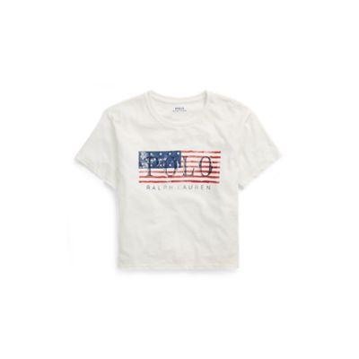 Ralph Lauren Cropped Polo Flag T-shirt Nevis