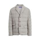 Ralph Lauren Wool-blend Flannel Down Jacket Light Grey Melange