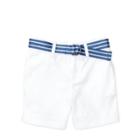 Ralph Lauren Belted Stretch Cotton Short White 6m