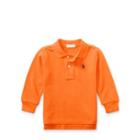 Ralph Lauren Cotton Mesh Long-sleeve Polo Bedford Orange 3m