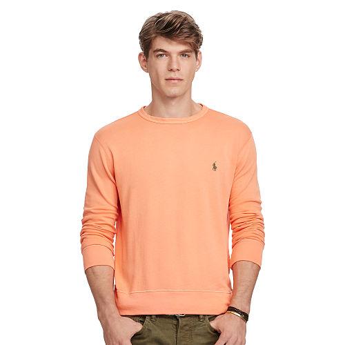 Polo Ralph Lauren Cotton Spa Terry Sweatshirt May Orange