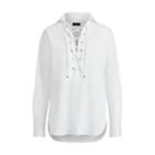 Ralph Lauren Lace-up Broadcloth Shirt White