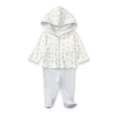 Ralph Lauren Cotton Hoodie & Pant Set Paper White Multi 6m