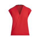 Ralph Lauren Georgette Surplice Top Beefeater