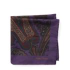 Ralph Lauren Paisley Silk Pocket Square Purple