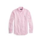 Ralph Lauren Classic Fit Linen Shirt Pink/white 2x Big