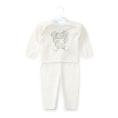 Ralph Lauren Cashmere Sweater & Pant Set Warm White 9m