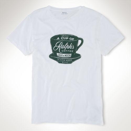 Polo Ralph Lauren Ralph's Coffee Graphic T-shirt Classic Oxford White