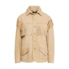 Ralph Lauren Fringe Suede Jacket Classic Camel