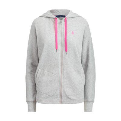 Ralph Lauren Pink Pony Terry Zip Hoodie Heather