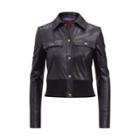 Ralph Lauren Salena Leather Jacket Ink