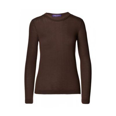 Ralph Lauren Cashmere Crewneck Sweater Espresso