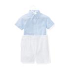 Ralph Lauren Cotton Shirt & Short Set Blue/white Multi 3m
