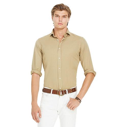 Polo Ralph Lauren Garment-dyed Cotton Shirt Luxury Tan