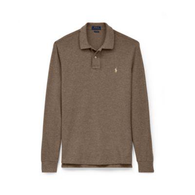 Ralph Lauren Custom Slim Fit Mesh Polo Prospect Heather