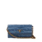 Ralph Lauren Embossed Leather Chain Wallet Blue