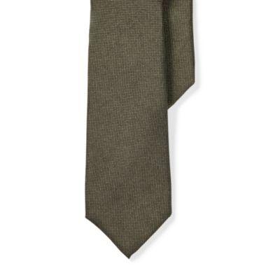 Ralph Lauren Nailhead-print Silk Narrow Tie Olive