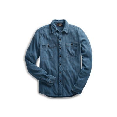 Ralph Lauren Houndstooth Jersey Workshirt Blue