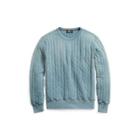 Ralph Lauren Quilted Cotton Sweatshirt Washed Blue Indigo