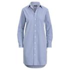 Ralph Lauren Monogram Cotton Shirtdress Blue/white