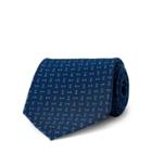 Ralph Lauren Print Silk Crepe Tie Navy/green