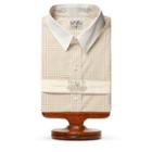 Ralph Lauren Windowpane-print Woven Shirt Rl 122 Brown Cream
