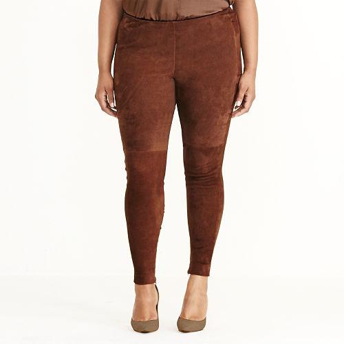 Ralph Lauren Lauren Woman Stretch Cotton Skinny Pant Chocolate