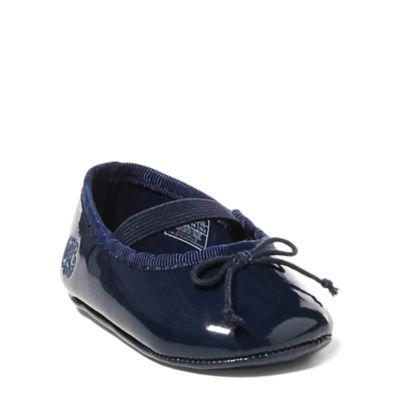 Ralph Lauren Allie Faux-leather Ballet Flat Navy Patent