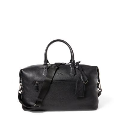 Ralph Lauren Pebbled Leather Duffel Bag Black
