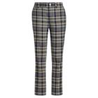 Ralph Lauren Cotton Madras Straight Pant Indigo/wine