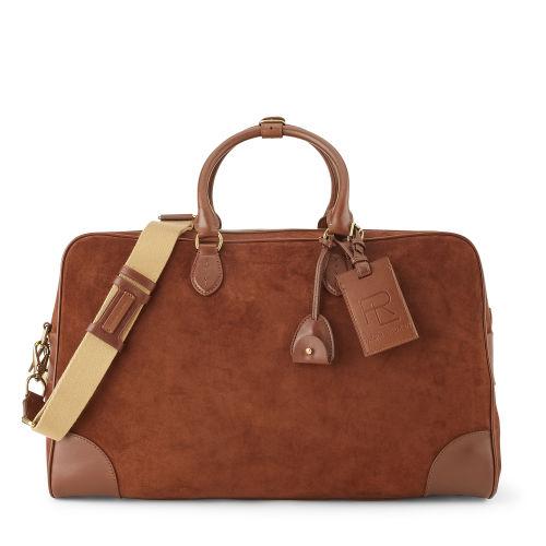 Ralph Lauren Suede Weekender Duffel Snuff