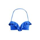 Ralph Lauren Ruffled Bandeau Bikini Top Blu