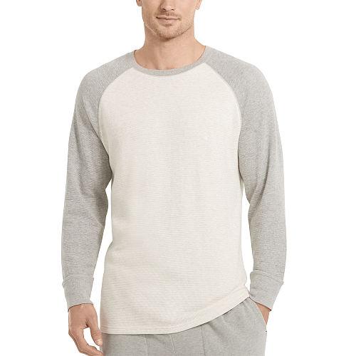 Polo Ralph Lauren Waffle-knit Cotton Raglan Tee Oatmeal/andover Heather