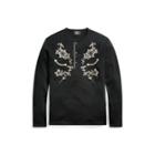 Ralph Lauren Embroidered Cotton Henley Black