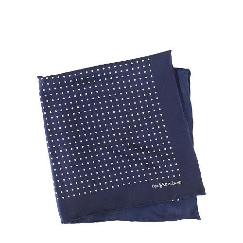 Polo Ralph Lauren Polka-dot Silk Pocket Square Navy