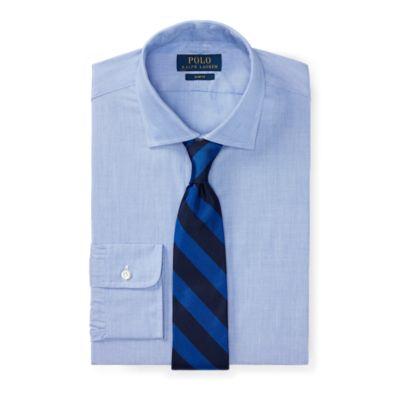 Ralph Lauren Slim Fit End-on-end Shirt 1097a Light Blue/white