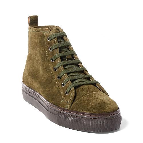 Ralph Lauren Jeromy Ii Suede Sneaker Deep Olive