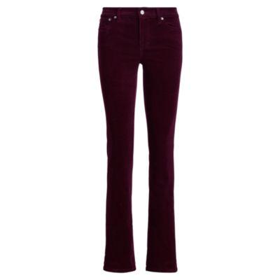 Ralph Lauren Premier Straight Corduroy Jean Red Sangria
