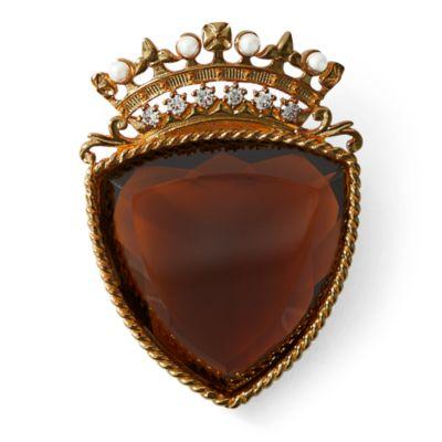 Ralph Lauren Crest Crystal Brooch Gold/bronze