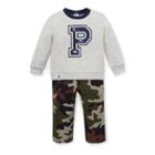 Ralph Lauren Sweatshirt & Camo Jean Set Lt Sport Heather 6m