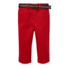 Ralph Lauren Belted Stretch Cotton Chino Faded Red 9m