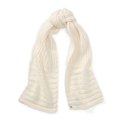 Ralph Lauren Chunky Garter Stitch Scarf Bone