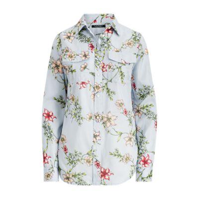 Ralph Lauren Floral Cotton Shirt Blue Multi Sp
